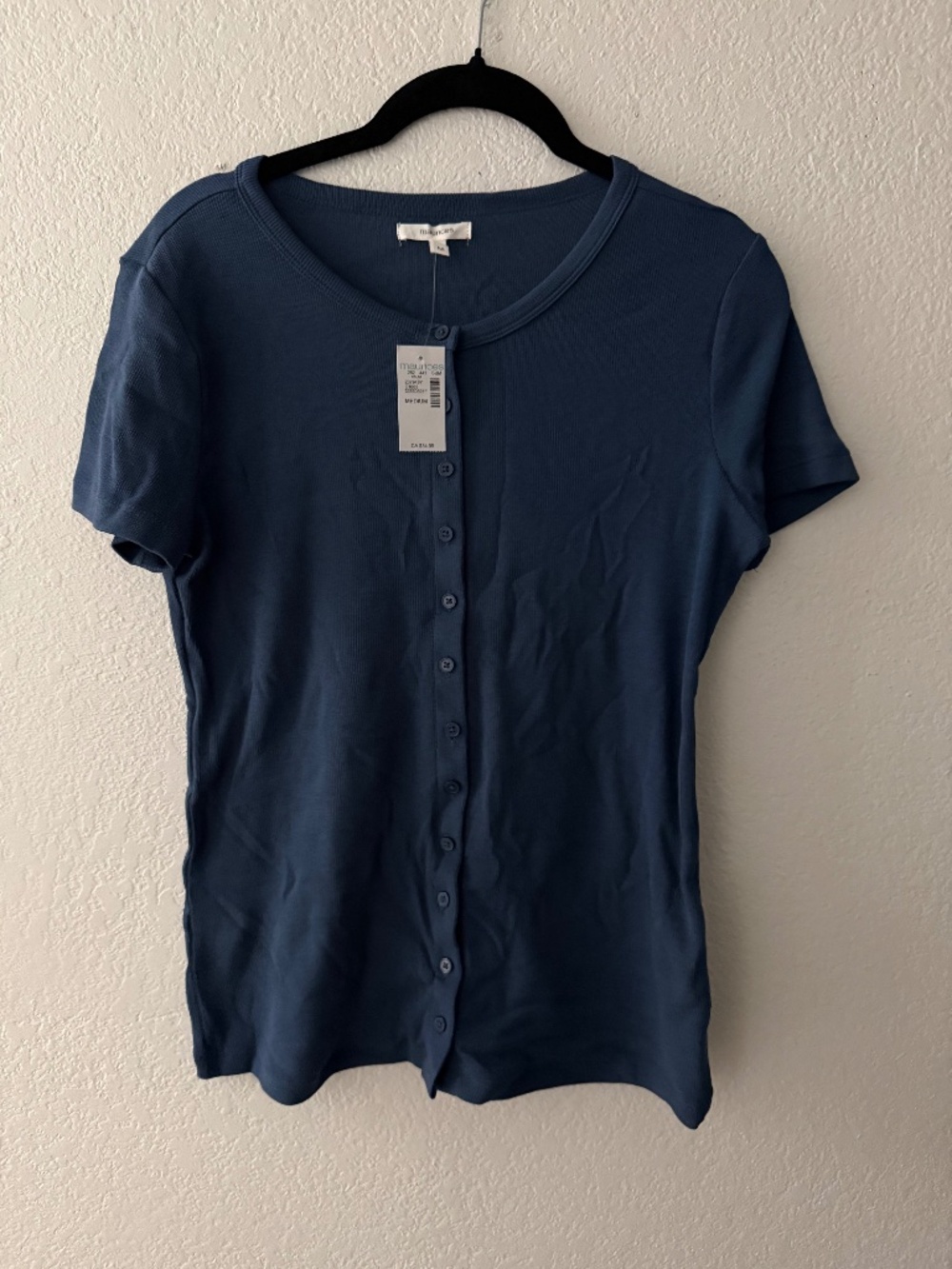 Nwt ribbed button up tee